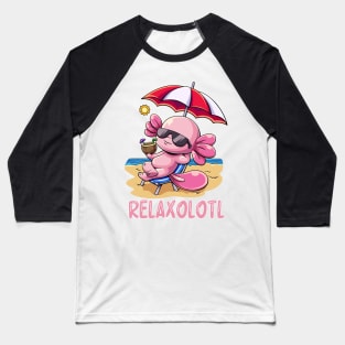 Summer Axolotl Baseball T-Shirt